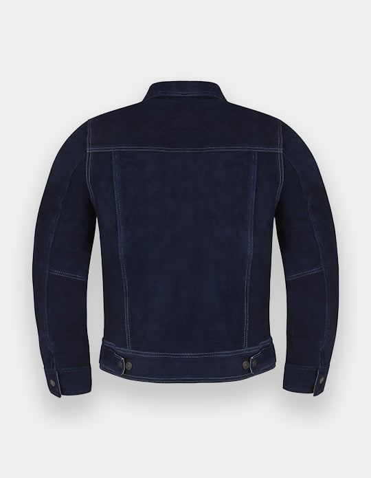 Women's Trucker Suede Jacket Classic Western Shirt Style Suede Fashion Leather Jacket, Chaqueta de ante camionero para mujer.